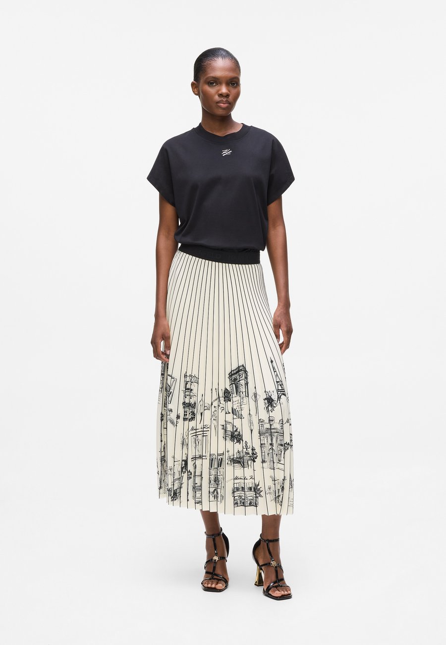 

Юбка KARL LAGERFELD PARIS SKETCH PLEATED SKIRT, Pristine/Off-White