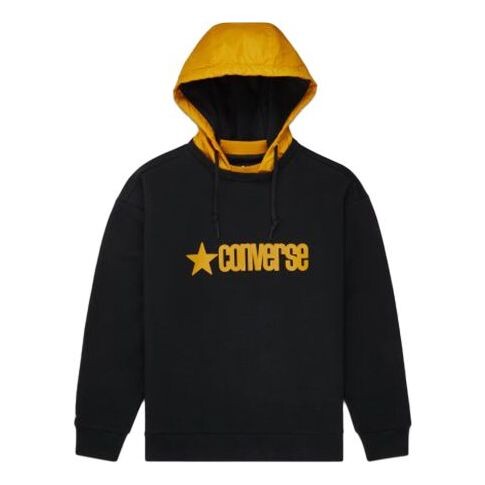 

Толстовка Converse Logo Letter Hooded Sports Sweater Men Black, черный