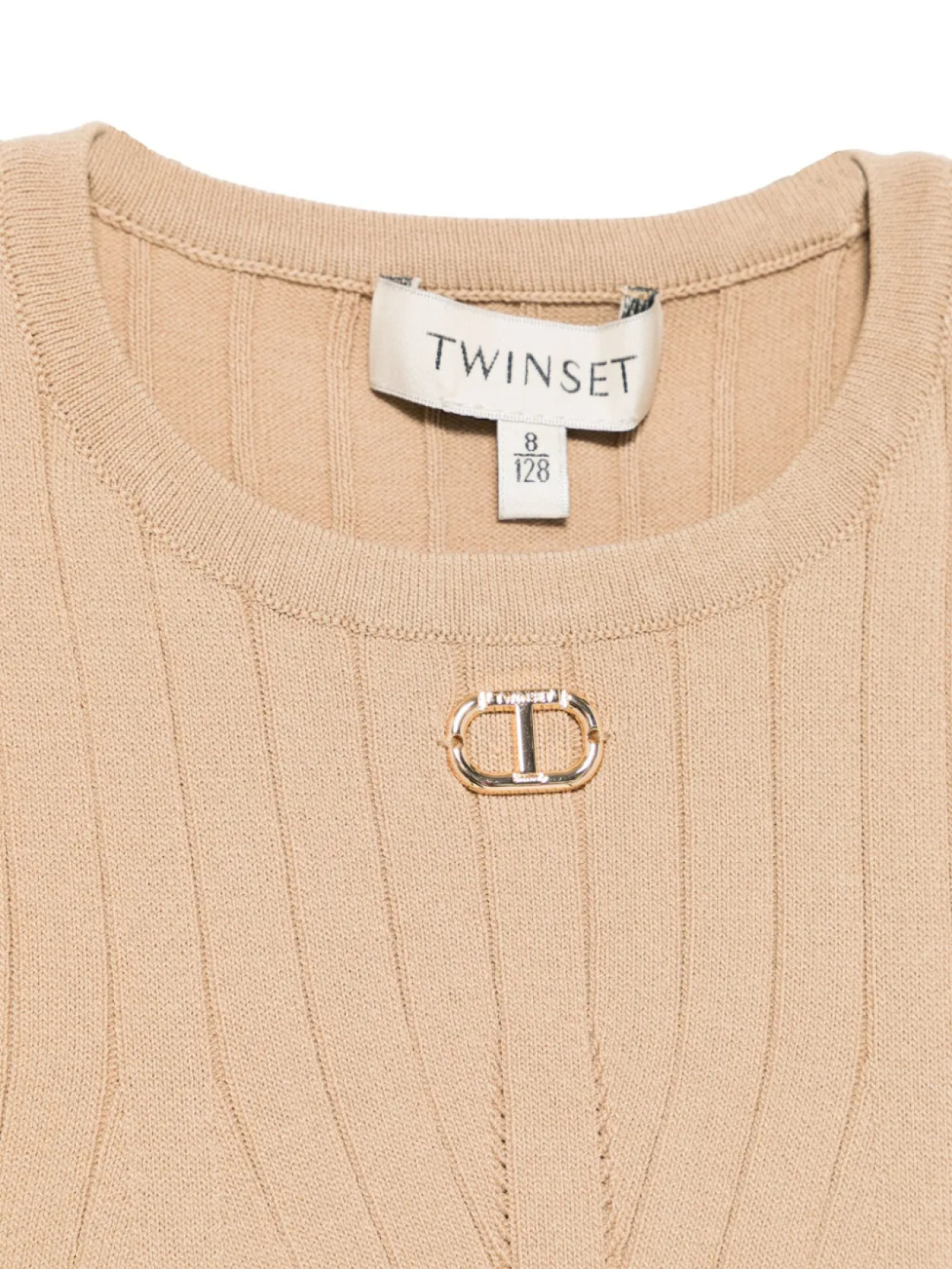 Детский свитер с логотипом TWINSET TWINSET Kids, нейтральный — фото 3