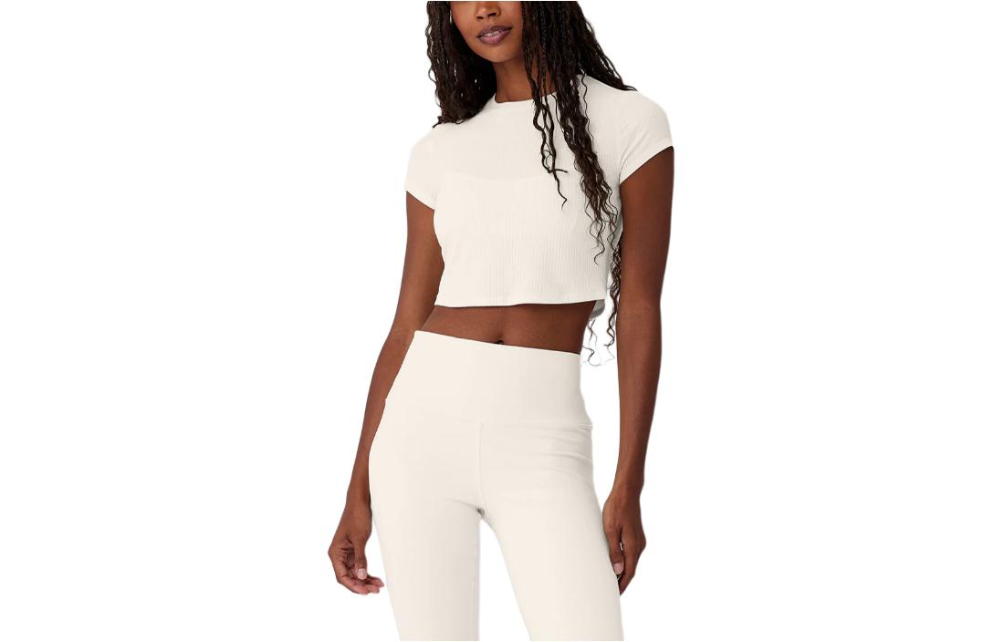 

Футболка женская Alo Yoga, слоновая кость, Бежевый, Футболка женская Alo Yoga, слоновая кость