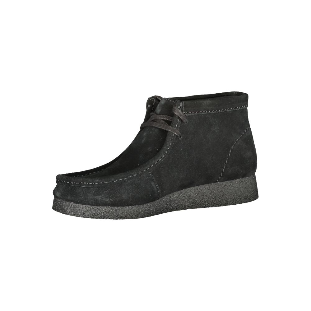 Черные кожаные мужские кроссовки Clarks, черный — фото 3