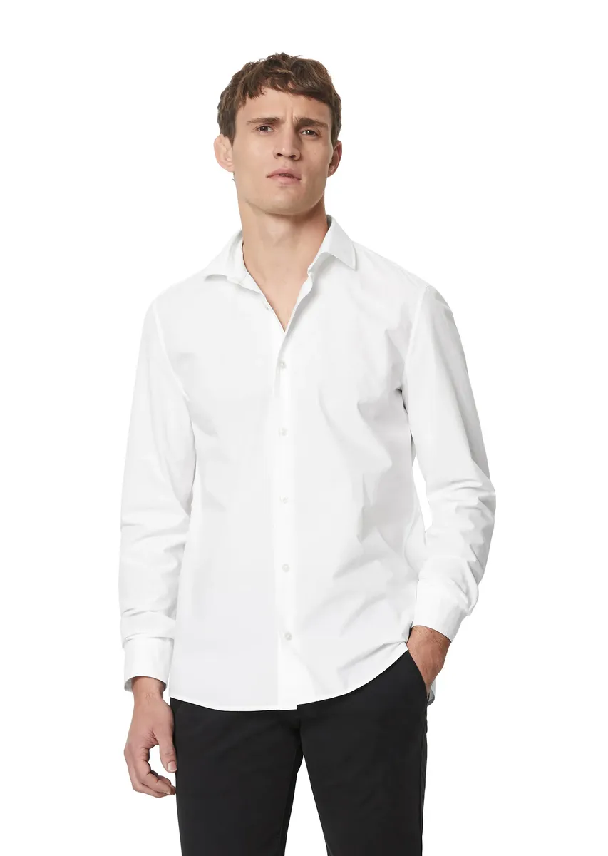 

Рубашка с длинными рукавами Marc O'Polo из поплина Paper Touch, белый