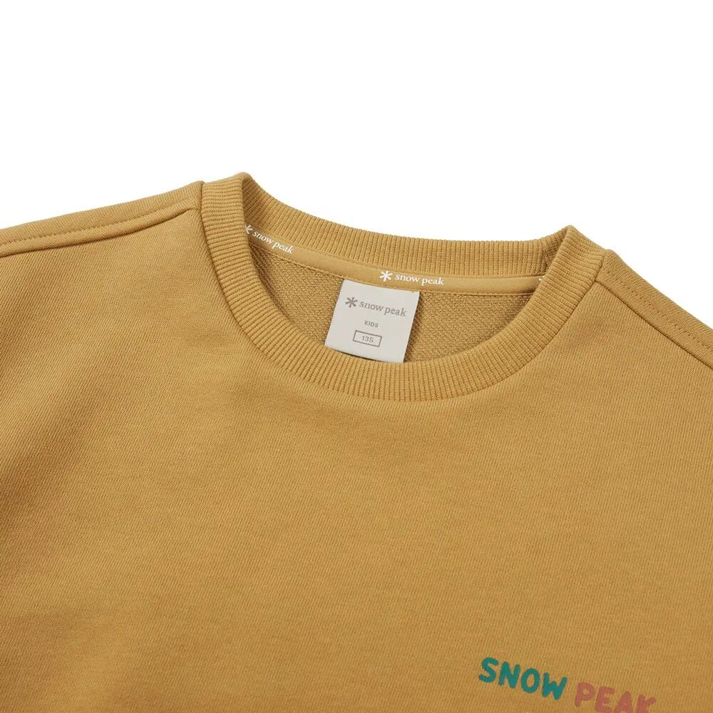 Детский свитшот с графическим принтом горчичный от Snowpeak Apparel Kids — фото 4