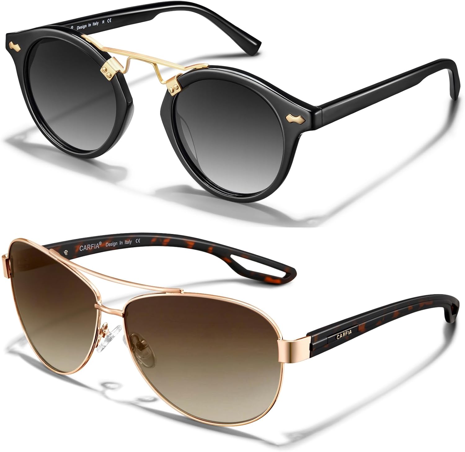 

Легкие ретро-солнцезащитные очки CARFIA в стиле «пилот» для женщин, поляризованные, с защитой от УФ-излучения, модные солнцезащитные очки для вождения на открытом воздухе, металлическая оправа