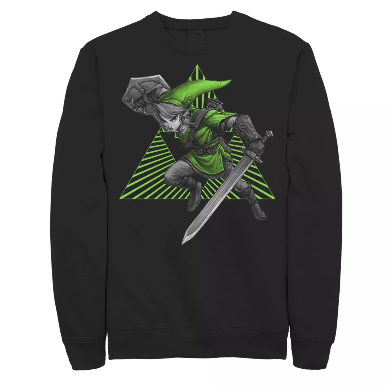 

Мужская толстовка Zelda Link Triforce Action Shot Licensed Character