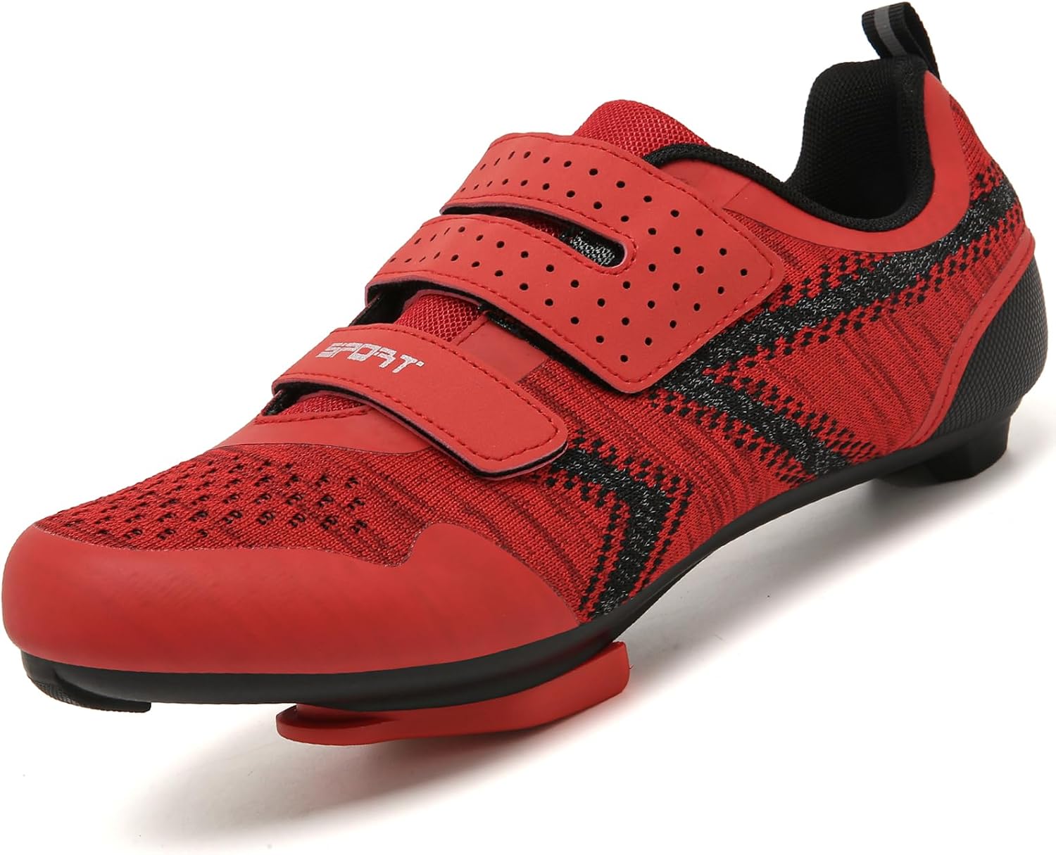 

Велосипедные туфли унисекс, совместимые с велотренажерами Peloton для езды по шоссе и велотренажерам, с шипами Delta, для езды на велосипеде на открытом воздухе Ultiant, красный