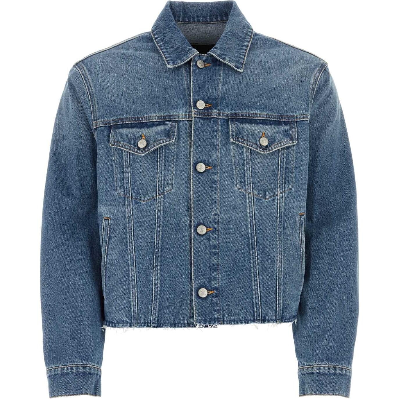 

Куртка с логотипом, вышитым одной строчкой Mm6 Maison Margiela, синий