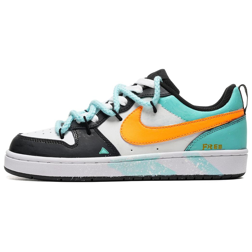 

Обувь для скейтбординга Court Borough Kids для начальной школы Nike, цвет Black/Orange/Green