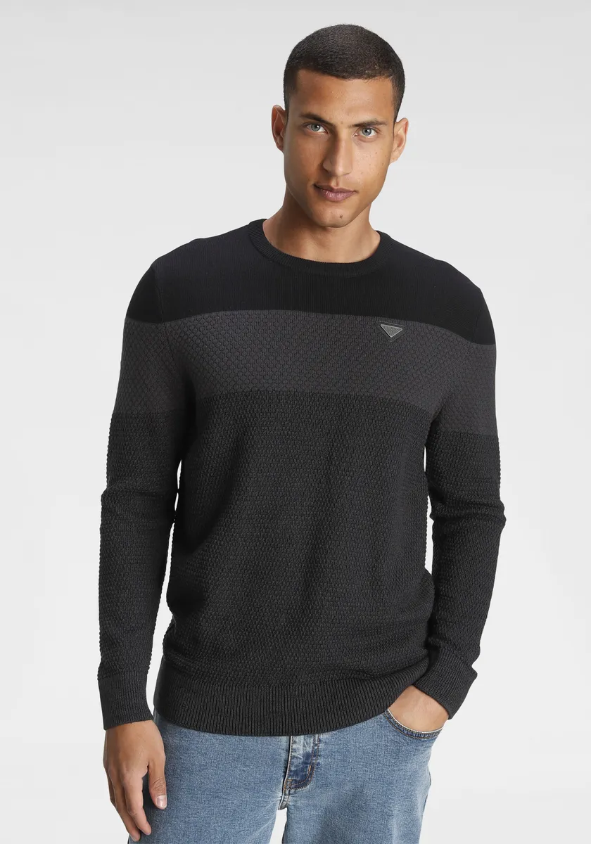 

Вязаный свитер Bruno Banani, в модном образе, цвет Schwarz Melier
