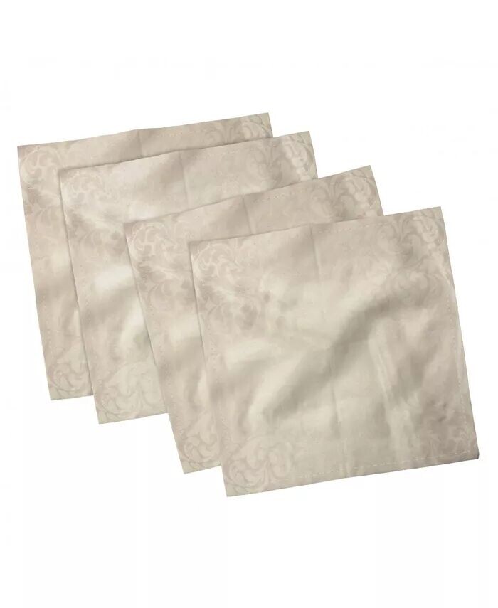 

Набор из 4 салфеток Swirl Leaves, 12 x 12 дюймов Ambesonne, белый