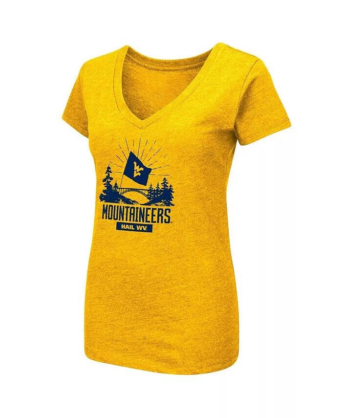 

Женская темно-синяя футболка West Virginia Mountaineers Fan с v-образным вырезом Colosseum