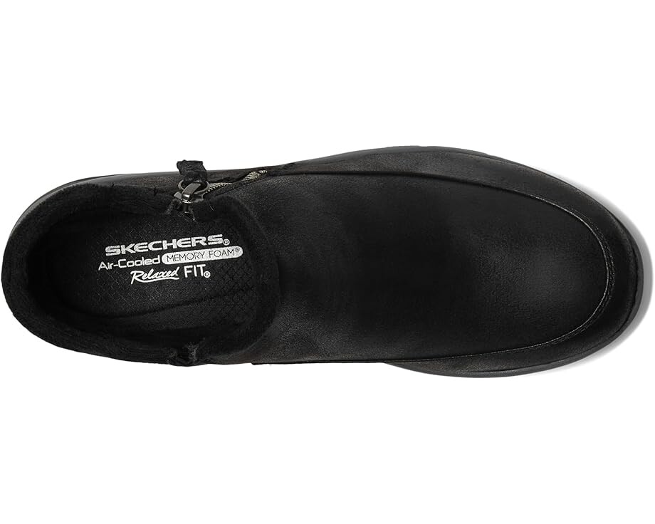 Ботинки женские SKECHERS на молнии из веганской кожи, черный — фото 2