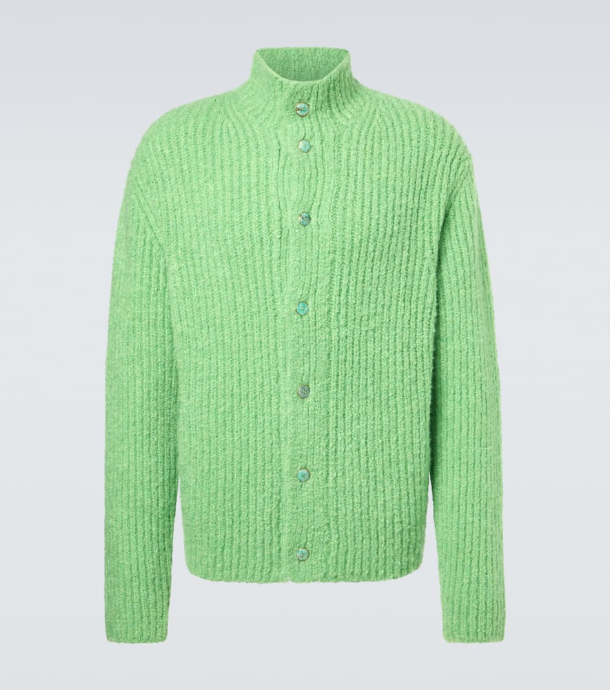

Кардиган из кашемира с рубчиком и фактурой букле God's True Cashmere, Green Melange/Emerald