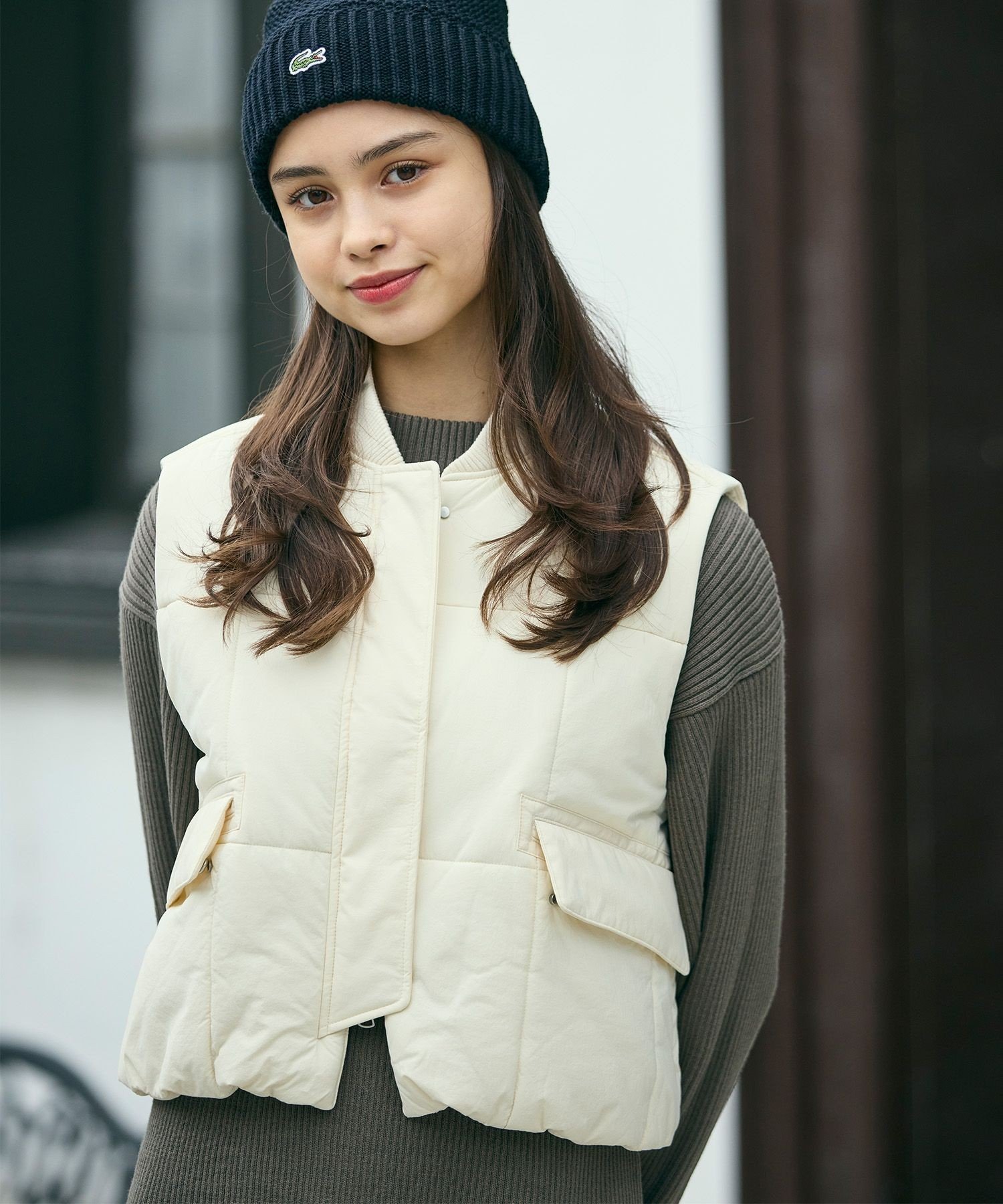 Жилет LACOSTE THERMORE, водоотталкивающий, off white
