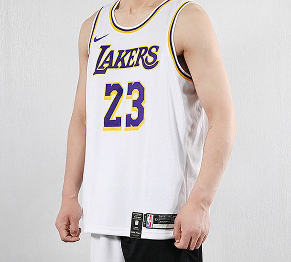 Спортивная футболка nba los angeles lakers lebron james no. 23 jersey white Nike, белый — фото 4