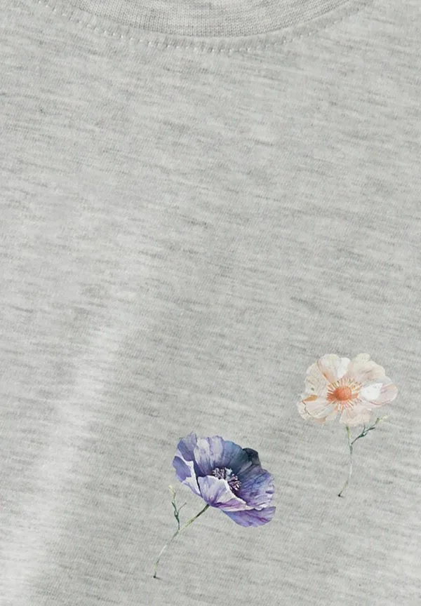 Футболка свободного кроя с принтом Name It, Light Grey Melange1 — фото 3