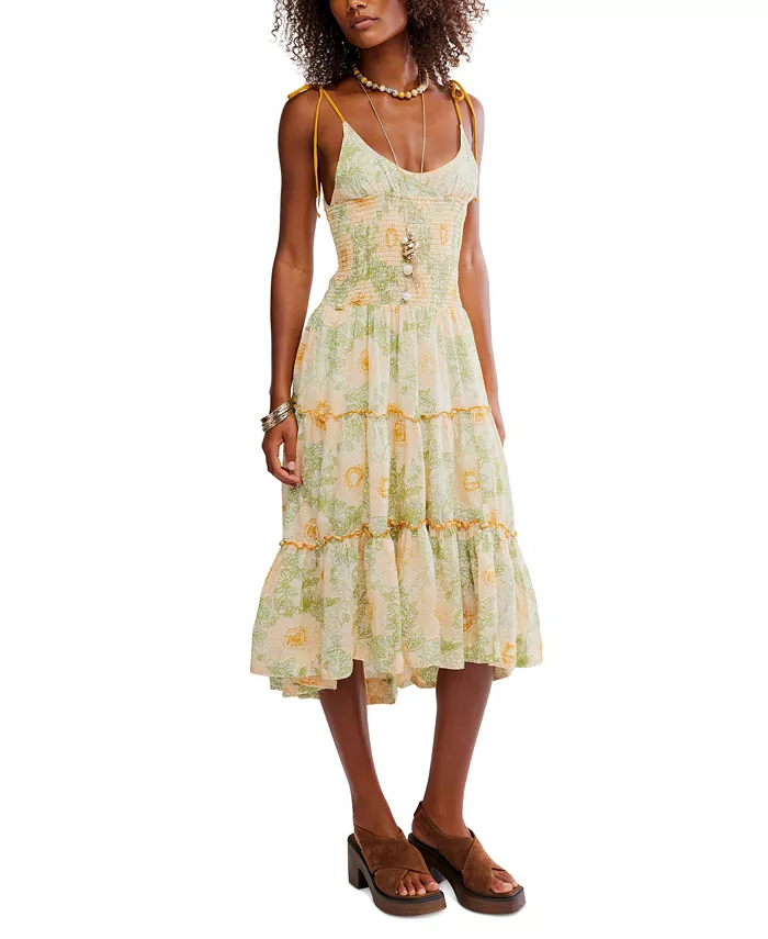 

Платье Adriel Midi Free People, слоновая кость/кремовый