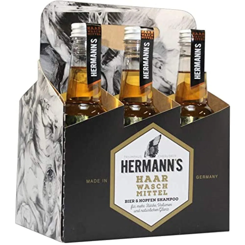 Шампунь для волос с пивом и хмелем Hermanns от Justus System Hair Cosmetics Justus System Haarkosmetik