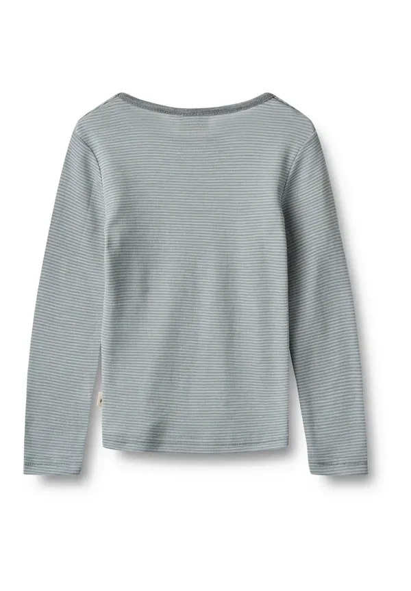 Футболка шерстяная с длинным рукавом Alfie Long Sleeved Top, пшенично-синяя полоска — фото 2
