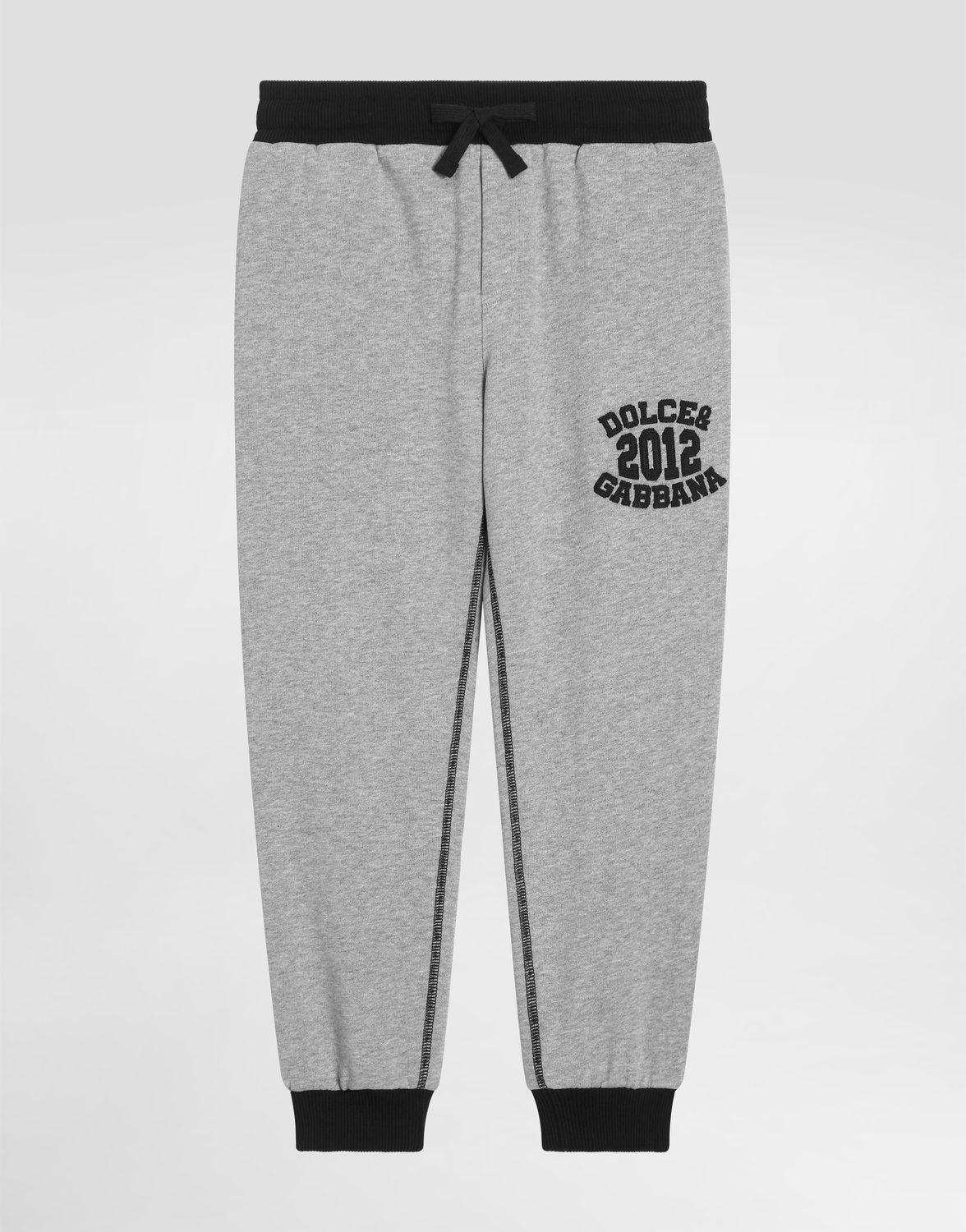 

Флисовые джоггеры с вышивкой Dolce&Gabbana, серый