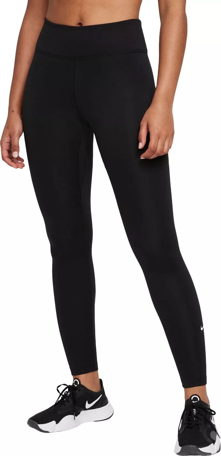 

Женские леггинсы со средней посадкой Nike Therma-FIT One, черный
