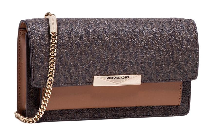 

Сумка через плечо из искусственной кожи с цепью женская коричневая MICHAEL KORS