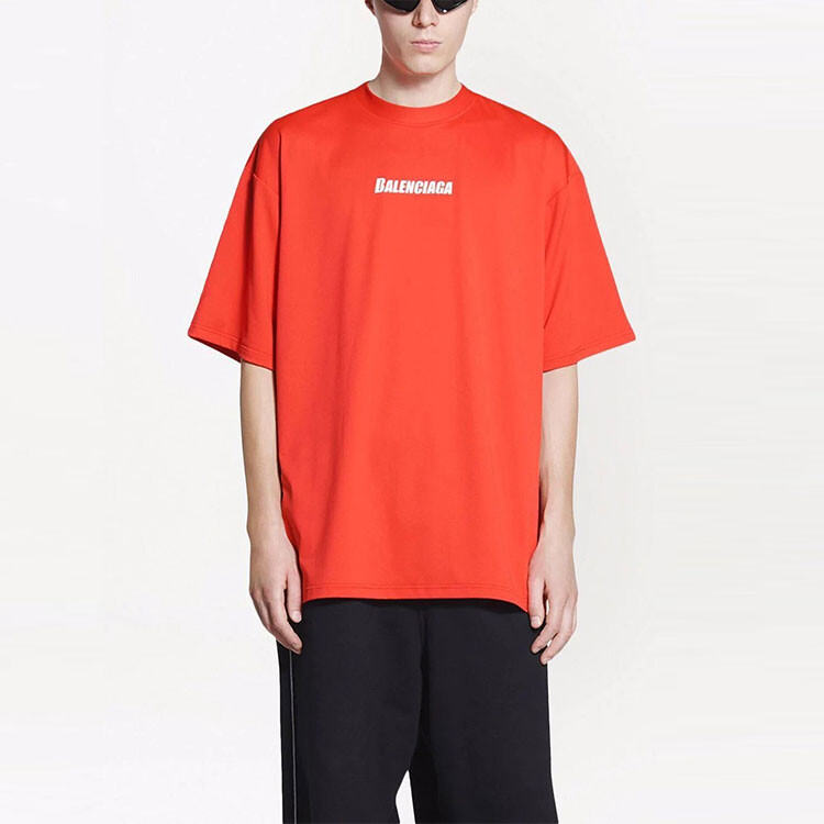 Футболка мужская Balenciaga, красный — фото 4