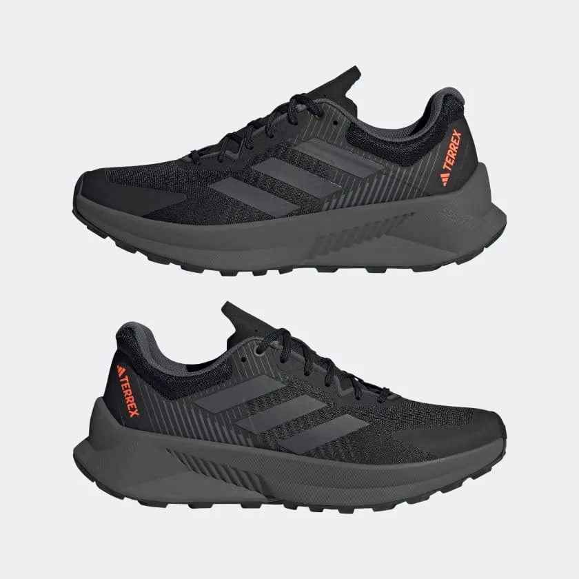 Мужские кроссовки для трейлраннинга Adidas Terrex Soulstride Flow, черный/серый/оранжевый — фото 4