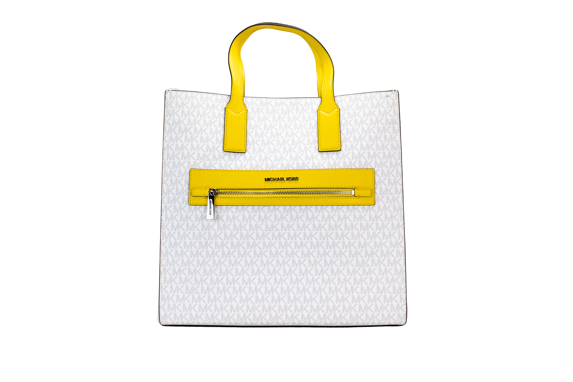 

Сумка-тоут Kenly Large Signature Citrus PVC North South для компьютера Michael Kors, Бежевый, Сумка-тоут Kenly Large Signature Citrus PVC North South для компьютера Michael Kors