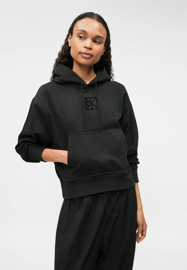 Свободная толстовка премиум-класса с эмблемой Calvin Klein, Black — фото 4