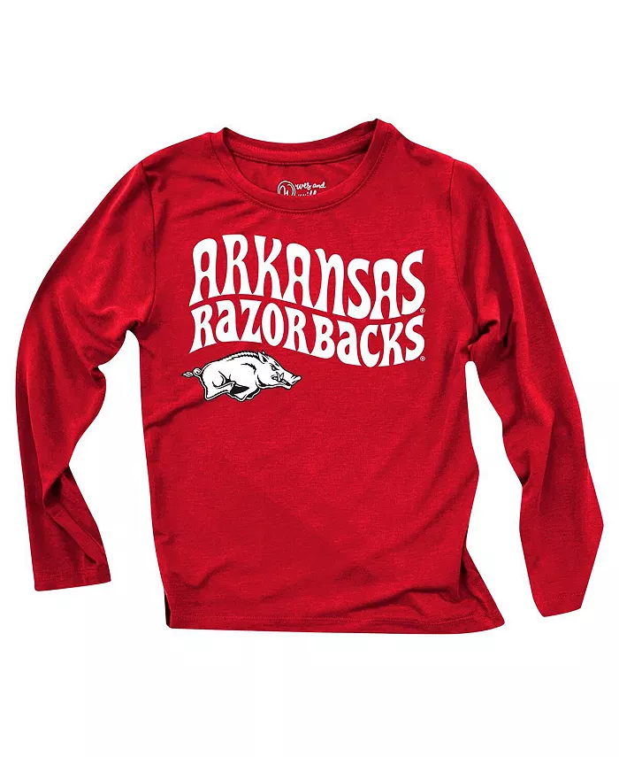 Комплект из топа с длинными рукавами и леггинсов из трехслойной ткани Arkansas Razorbacks для мальчиков и девочек Wes & Willy — фото 3