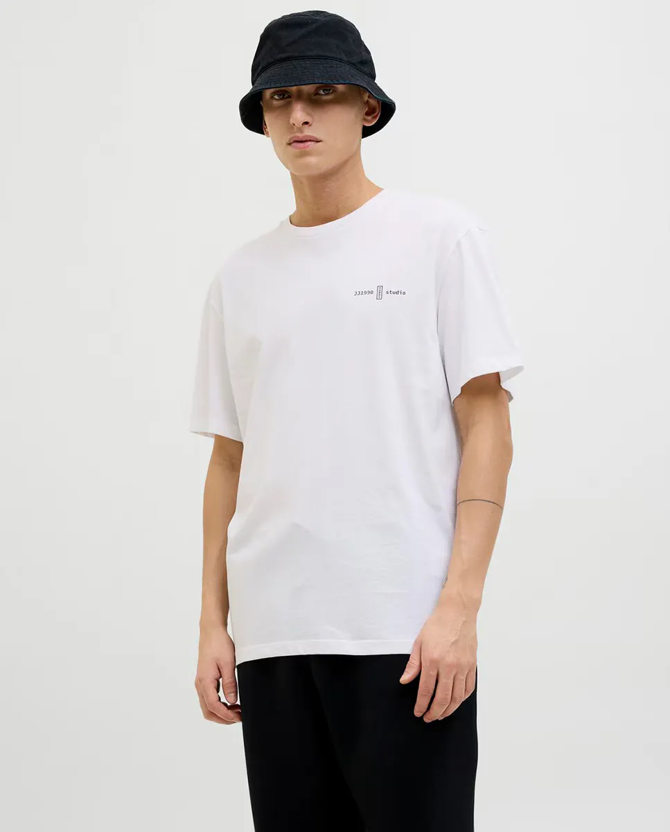 

Мужская футболка с коротким рукавом и рисунком сзади Jack & Jones, белый