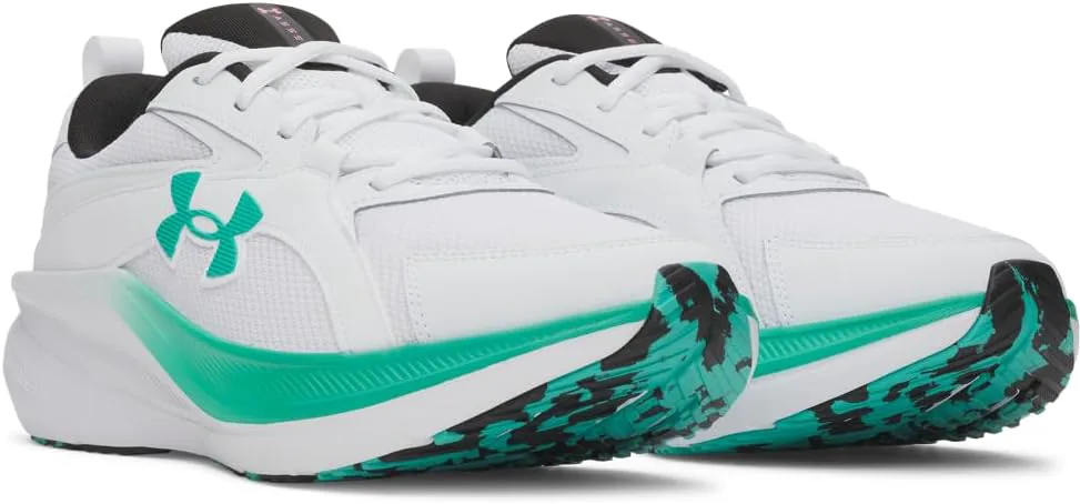 Мужские кроссовки Under Armour Charged Assert 11, белый/черный/зеленый — фото 2