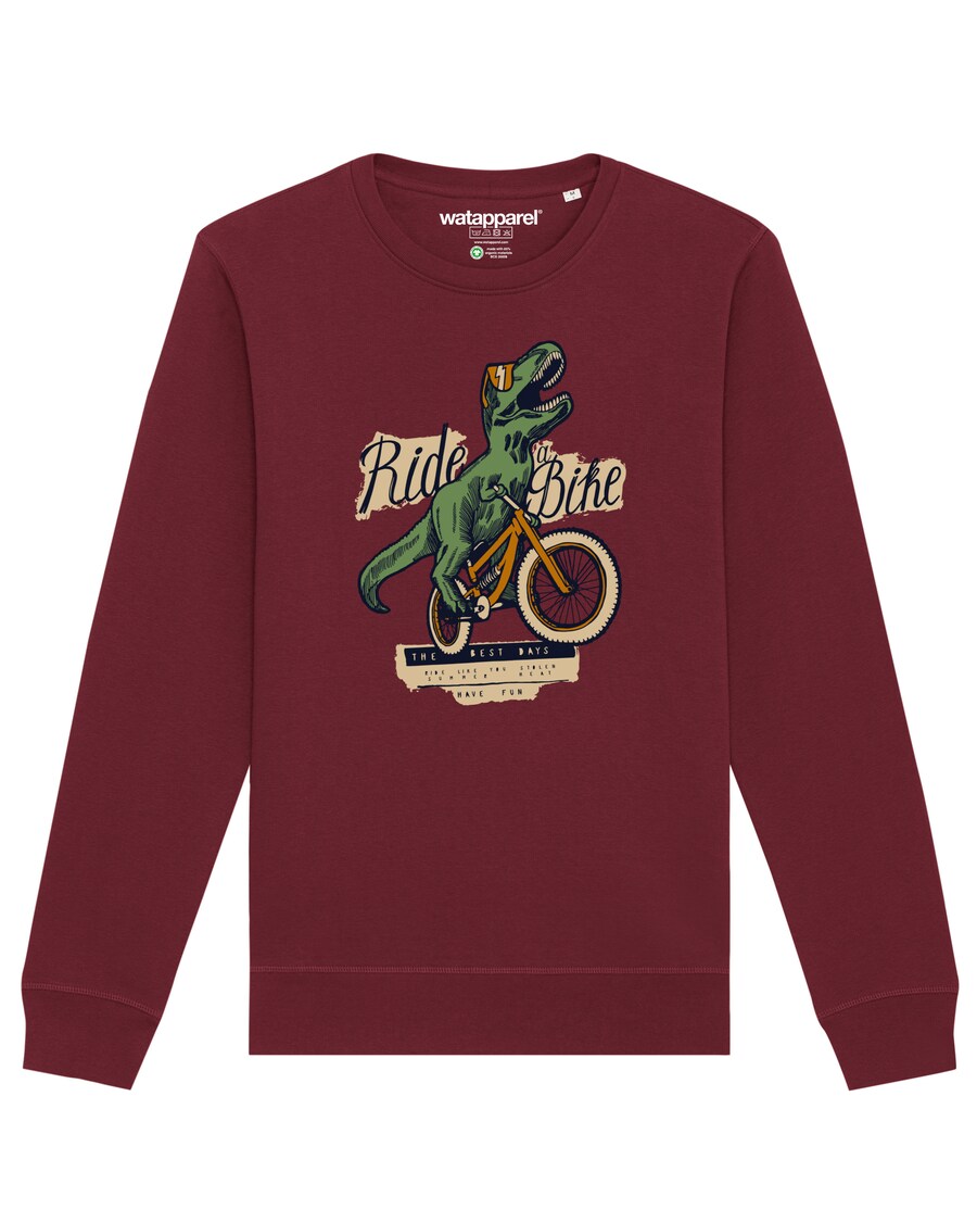 

Толстовка Watapparel T-Rex Fahrrad, бордовый
