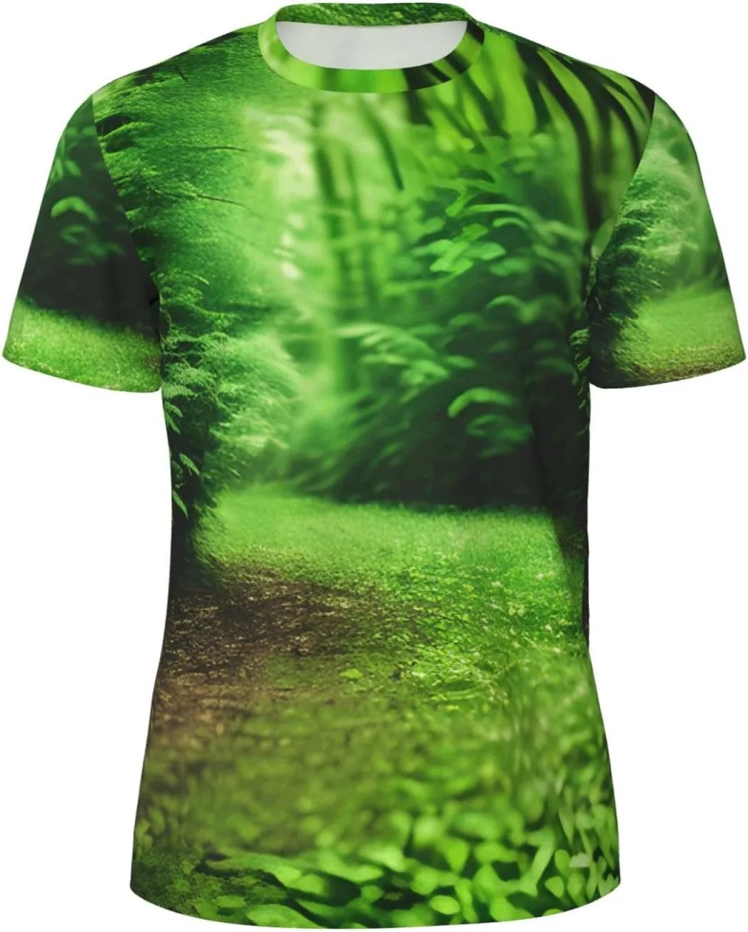 

Футболка мужская Green Nature Print, летняя, дышащая MyPiky