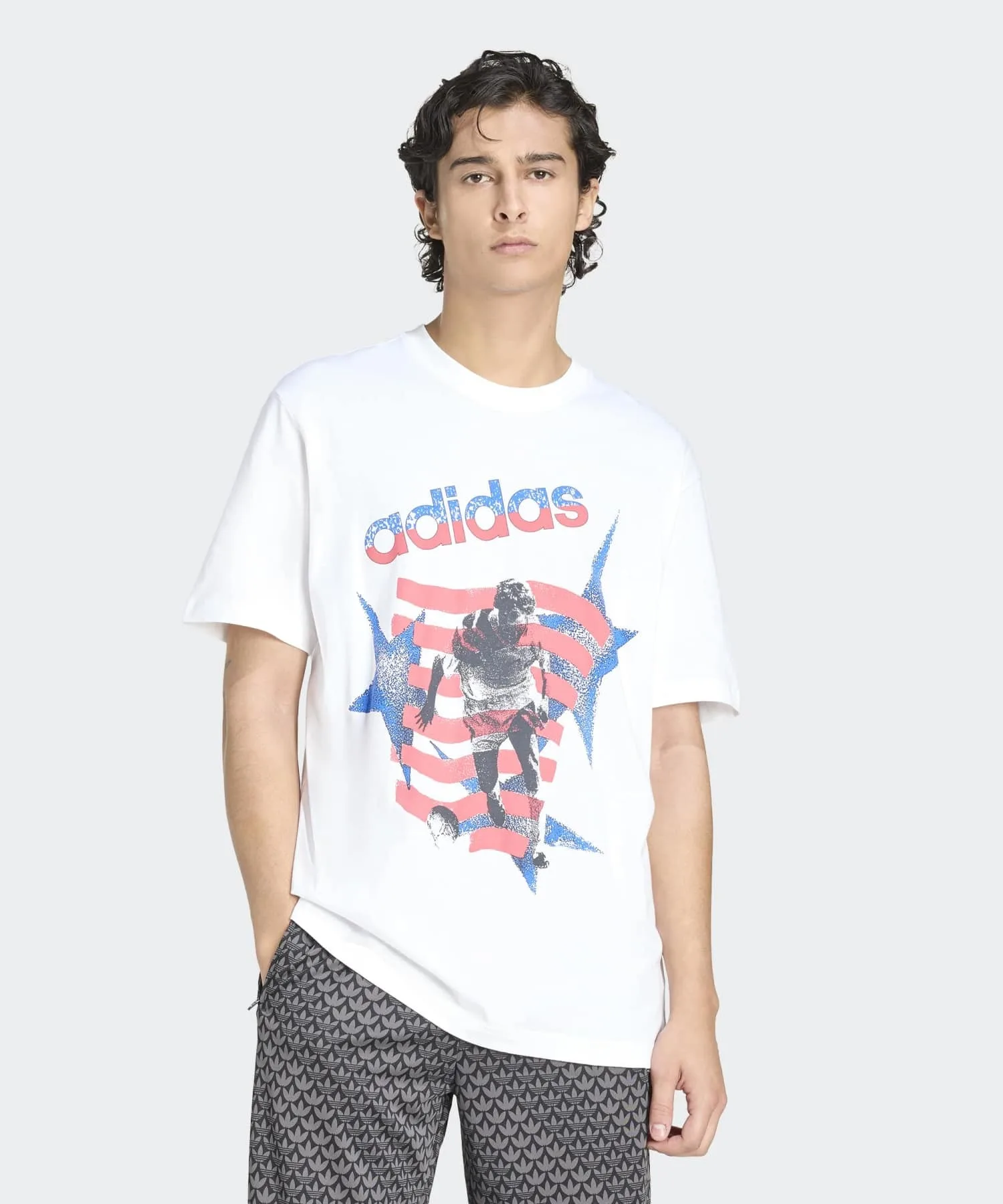Унисекс футболка с графикой adidas Originals KD3820 белая