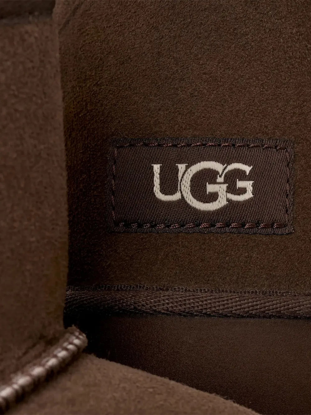Мужские угги UGG замшевые с овчиной, темно-коричневый — фото 4