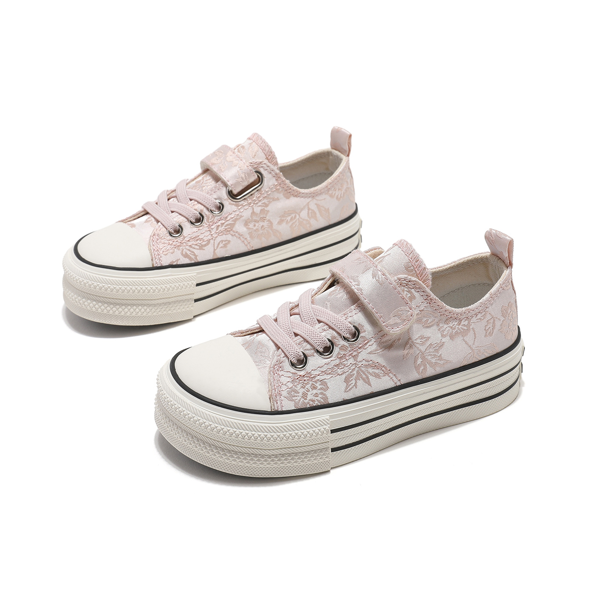 Низкие детские кеды из хлопка Kids' Babaya, розовый — фото 3