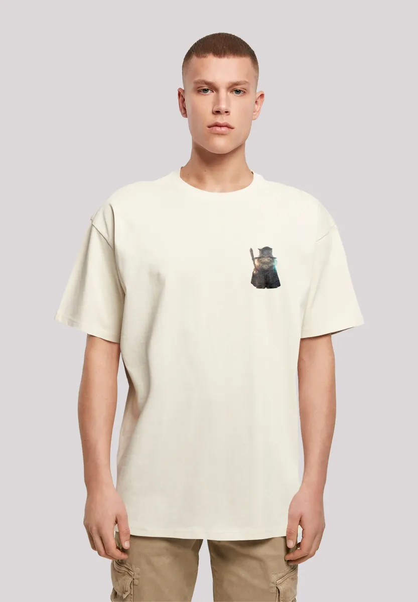 

F4NT4STIC Футболка "Wizard Cat OVERSIZE TEE", принт, цвет Sand