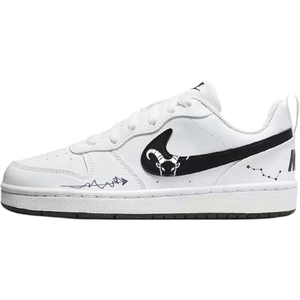 

Nike Кроссовки для скейтбординга Court Borough Shock Absorbers Rebound Low top, черно-белые, детские