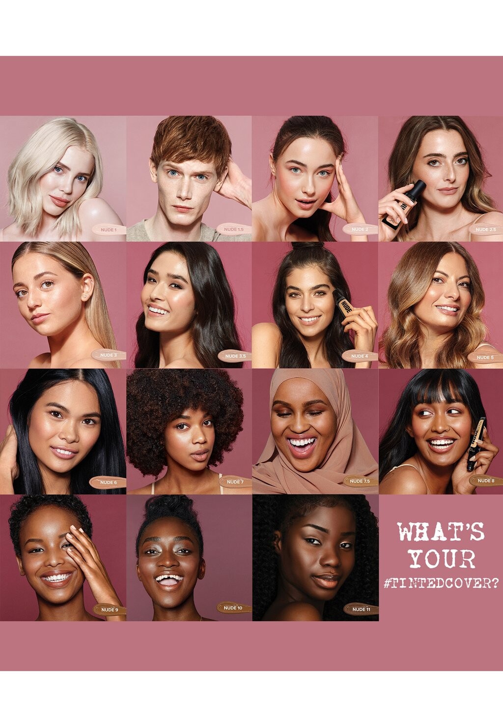 

Тональное средство TINTED COVER FOUNDATION NUDESTIX, коричневый
