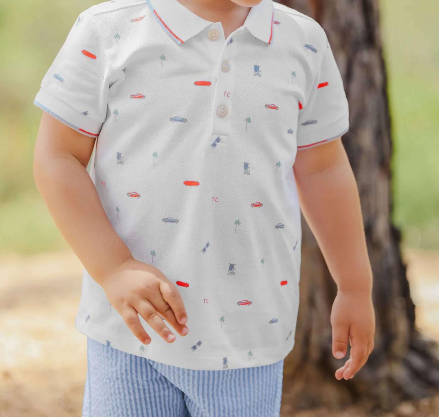 

Детская поло красного, белого и синего цветов Tartine Et Chocolat