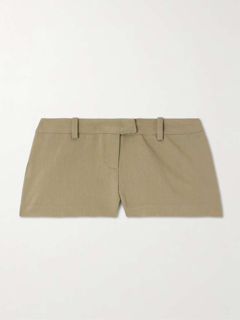 

Шорты из твила Roma The Frankie Shop, хаки