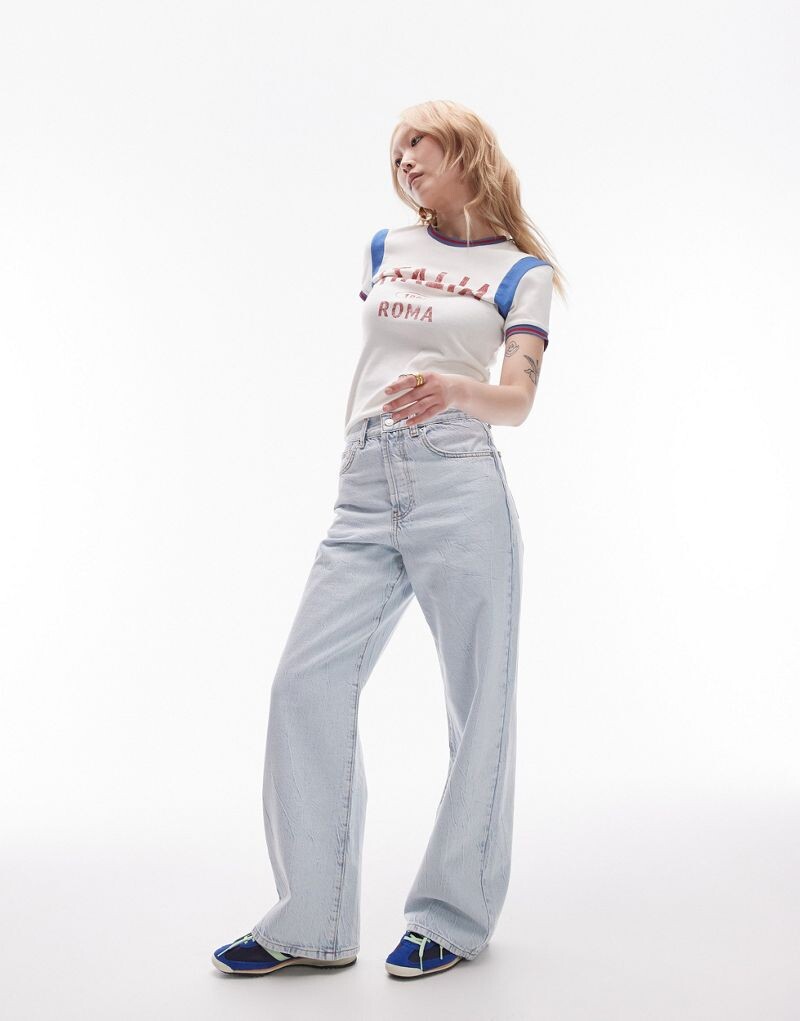 

Отбеленные вакеро прямого кроя от Topshop Petite