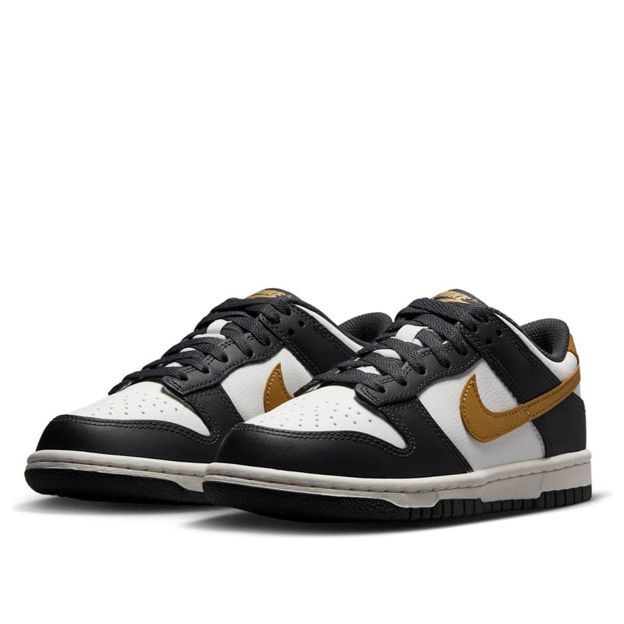 Кроссовки (GS) Nike Dunk Low 'Summit White Metallic Gold', черный — фото 3