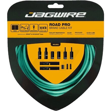 

Комплект тормозных тросов Road Pro Jagwire, цвет Bianchi Celeste