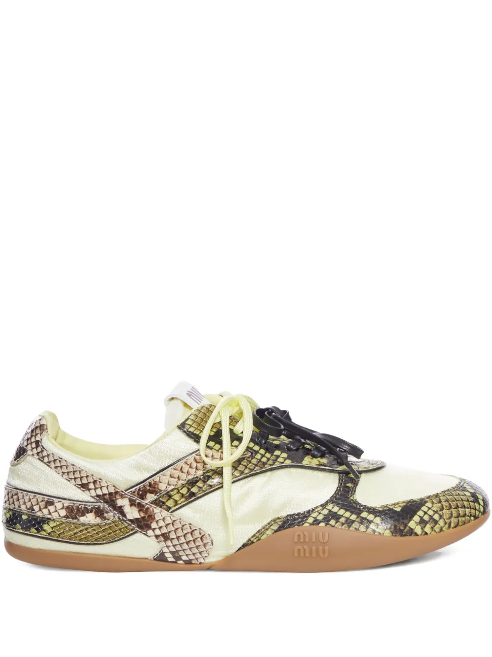 Кроссовки с панелями Miu Miu, зеленый