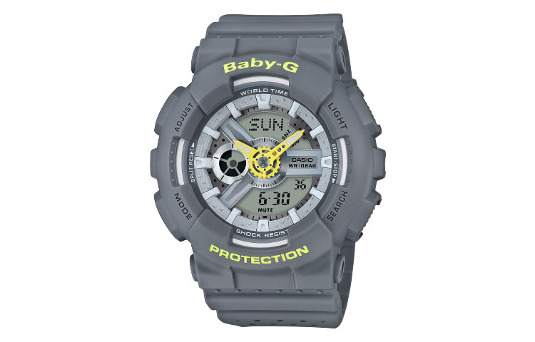 

CASIO Часы Women's BABY-G Gray Watch BA-110PP-8A, Gray Dial