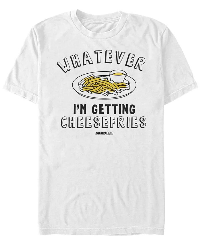 

Футболка мужская с коротким рукавом с рисунком «I'M Getting Cheesefries» Fifth Sun, белый