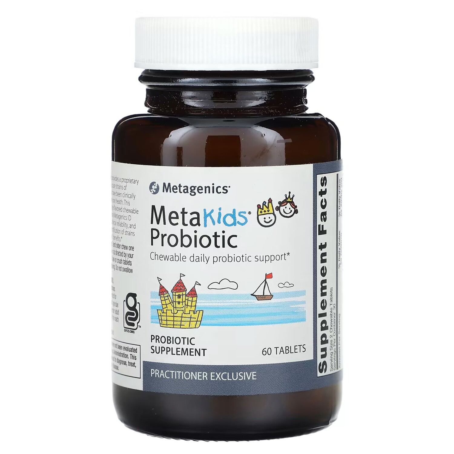 

MetaKids, Пробиотик, виноград, 60 таблеток Metagenics